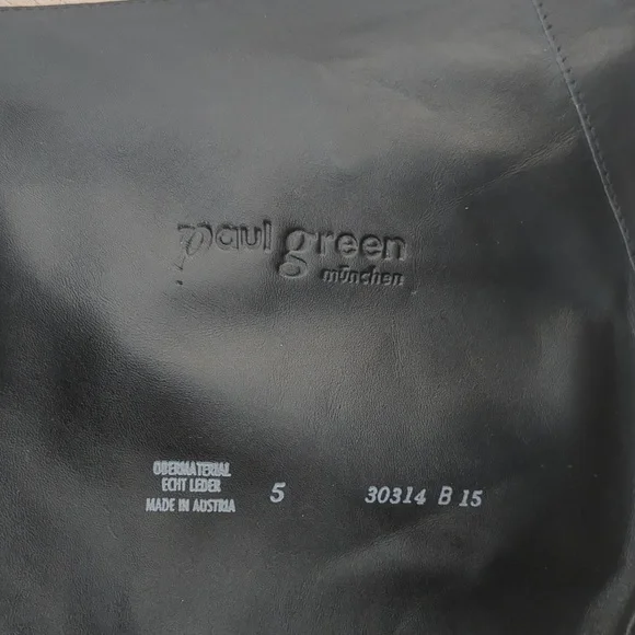 Paul Green Black Leather Knee High Boots 7.5 - Picture 8 of 10